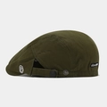 Detail of army green beret cap featuring since 1991 woven label and canvas texture - Army Green