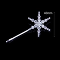 Dettaglio della clip per capelli a fiocco di neve con strass e misura 40mm - Stile Grande Stella d'Argento (40mm)