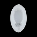 Mini oval silicone mold for resin or chocolate with plant-shaped and circular grooves - Style 4-Bowknot Ice Pop / Clear
