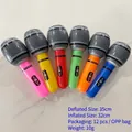 Set of six colorful 35cm inflatable PVC microphones for kids in vibrant neon party colors - 35CM Microphone (Multicolor)