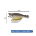 Miniature PVC fish figurine for DIY crafts featuring detailed dimensions 4x2cm - Yellow Croaker - Flat Bottom
