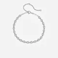 Élégant bracelet en argent sterling S925 avec moissanite blanche sertie en clos - Style Tennis L15798 (21 Pierres Moissanite) / Rangée de Pierres de 2,5mm