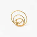 Gepolijste goudkleurige spiraalring met drie lagen en verstelbaar open design - Meerlaagse spiraalvormige open ring (KD815) / Goud