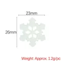 Charme flocon de neige blanc pailleté lumineux, accessoire DIY, 26mm x 23mm - Grand / Blanc Lumineux