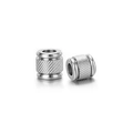 Silver stainless steel cylindrical spacer beads with diagonal texture for DIY jewelry - 10X10X5.1mm Diagonal Stripe Barrel / Steel