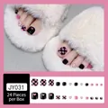 Sweetheart rock style press-on toenails with black pink checkerboard heart designs - JY031-G Pink Heart Checkered