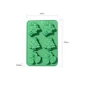 Moule de Noël en silicone vert à 6 cavités avec sapin et cloche 18x26cm - Moule Sucre d'orge Sapin Cloche YH1107 / Vert