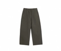 Relaxed fit cargo pants in charcoal grey with adjustable drawstring elastic waist - S / Grey Green