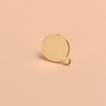 Macro shot of circular gold metal pendant charm for DIY earring and jewelry making - 8mm Gold With Loop / 100 Pcs Per Pack