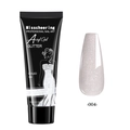 Sparkling silver glitter nail extension gel in 15g tube for UV LED manicure - White Glitter (04)