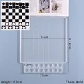 Chess board and pieces silicone mold with dimensions 27x32.8cm for DIY resin casting - Chess Set Mold