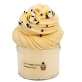 Yellow butter slime kit with bee charms and sprinkles in a clear 70ml scented slime jar - Milky Yellow Bee