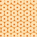 Vista piatta di piccole perline a disco in pasta polimerica arancione pallido per gioielli - Beige