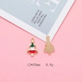 Christmas tree enamel pendant in red and green with gold plating for DIY jewelry - Christmas Tree (F290-1) / 10 Pieces/Pack (12*20mm)