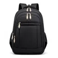 Mochila negra grande para portátil de negocios y viajes hecha de tela de nailon duradera - 19 Pulgadas / Negro