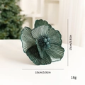 Sparkling dark green artificial Christmas flower with gold glitter finish, 15cm size - 15CM / Dark Green