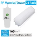 165mm*OD 8mm*ID 6mm (24 PP Straws/Bag)