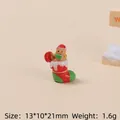 Mini resin gingerbread man in Christmas sock charm for DIY hair clips and shoes - 3D Christmas Train-Gingerbread Stocking