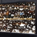 Stickers de fenêtre de Noël blancs avec flocons de neige rennes et Père Noël décoratifs - Coffret Complet de 9 BQ(422-430)