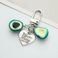 Llavero creativo de aguacate con dije de corazón para AirPods y decoración de bolsos - Aguacate Regular
