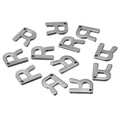 Polished silver stainless steel letter R charms for DIY jewelry making and pendants - Letter R