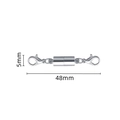 Silver 5mm cylindrical magnetic clasp with lobster hooks for DIY necklaces, 48mm long - 5# Cylinder Silver