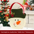 Bolsa de regalo de fieltro navideña con muñeco de nieve, medidas 15x5x19,5 cm - Bolso de mano Edición Q Muñeco de Niever