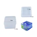 Quadratische Silikonform für Aufbewahrungsbox mit Deckel, 8x3,8cm DIY Harz Gussform - Quadratisch