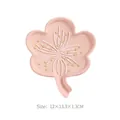 Rosafarbene Seifenschale aus Silikon in Blumenform mit Blütenmuster, 12x13,3x1,3 cm - Rosa