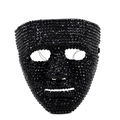 Funkelnde schwarze Strass-Maskerade-Maske für Halloween-Kostümpartys und Bühnenshows - Schwarz (02 Schwarz)
