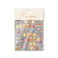 Apple Bear 5D ultra-thin nail stickers with colorful bears and hearts for nail art decor - Apple Corn Bear Style (to2543)