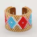 Multicolor Geometric Woven Bracelet (MI-R23082601C)