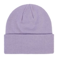 Lavender knitted beanie hat with cuffed brim for autumn and winter outdoor wear - Light Purple