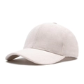 Minimalist beige faux suede baseball cap with a classic six-panel structured design - Off White