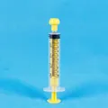 Reusable 10ml oral syringe with yellow plunger and double scale for medicine - 10ml Yellow Independent Packaging
