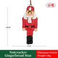 Christmas nutcracker gingerbread man hanging ornament with dimensions 10cm x 4cm - Small Nutcracker Soldier Gingerbread Man