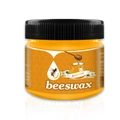 Compact 5g bottle of natural beeswax furniture polish with black screw cap on white background - ‡ღღ‡ Beeswax 80g (orange All-english Packaging)