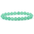 Green aventurine beaded bracelet with 8mm natural stone round beads for women - 8mm / Green Aventurine