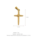 18K gold plated stainless steel cross pendant with dimensions 2.6cm x 1.5cm - C07 Style (2.6x1.5cm) / Gold