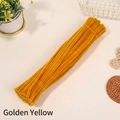 Golden yellow high-density fuzzy chenille stems for creative DIY craft projects - Approx 100Pcs (High Density) / Gold