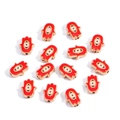 Hamsa hand evil eye jewelry beads in red and gold finish for DIY craft making - Hamsa Hand / Red