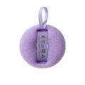 Éponge de bain violette en forme de donut en maille nylon avec une poignée en sangle - Violet de rêve-Sac OPP