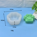 Cat paw shaped silicone mold with cartoon expression, size 9.7x8.2cm for DIY soap making - Cat Paw Shape (3)