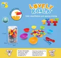 Rainbow koala counting toy set with 48 pieces, colorful bowls and sorting clips - Koala Set 48 PCS