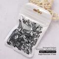 Strass per unghie rettangolari bianco trasparente 3x7mm set da 1000 pezzi - Rettangolo 3*7mm Circa 1000 pezzi/sacchetto / Bianco Specchio