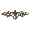 DIY jewelry making supplies antique bronze metal bat pendant with hollow flower patterns - Antique Bronze (55.5x19mm)