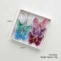 Set of 6 glitter butterfly hair clips in assorted colors for Christmas festive parties - Colorful Butterfly Set-B (6 Pcs Set)