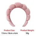 Pink puffy cloud sponge headband made of soft velvet material with padded design - 1- Velvet Pink Headband