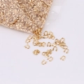 Bulk pack of bright gold U-shape wire guards for DIY jewelry making accessories - KC Gold