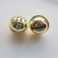 Par de cascabeles redondos de metal dorado de 22mm con lazo de suspensión y apertura inferior - Hierro / 22mm / Dorado